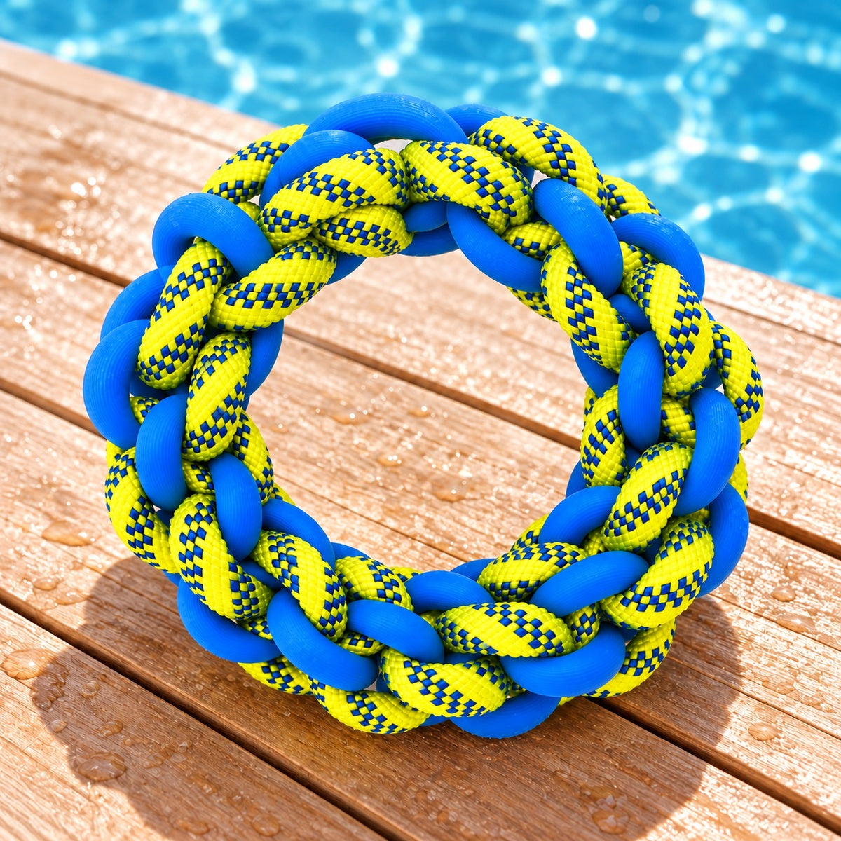 Rope texture meets flexible rubber structure.