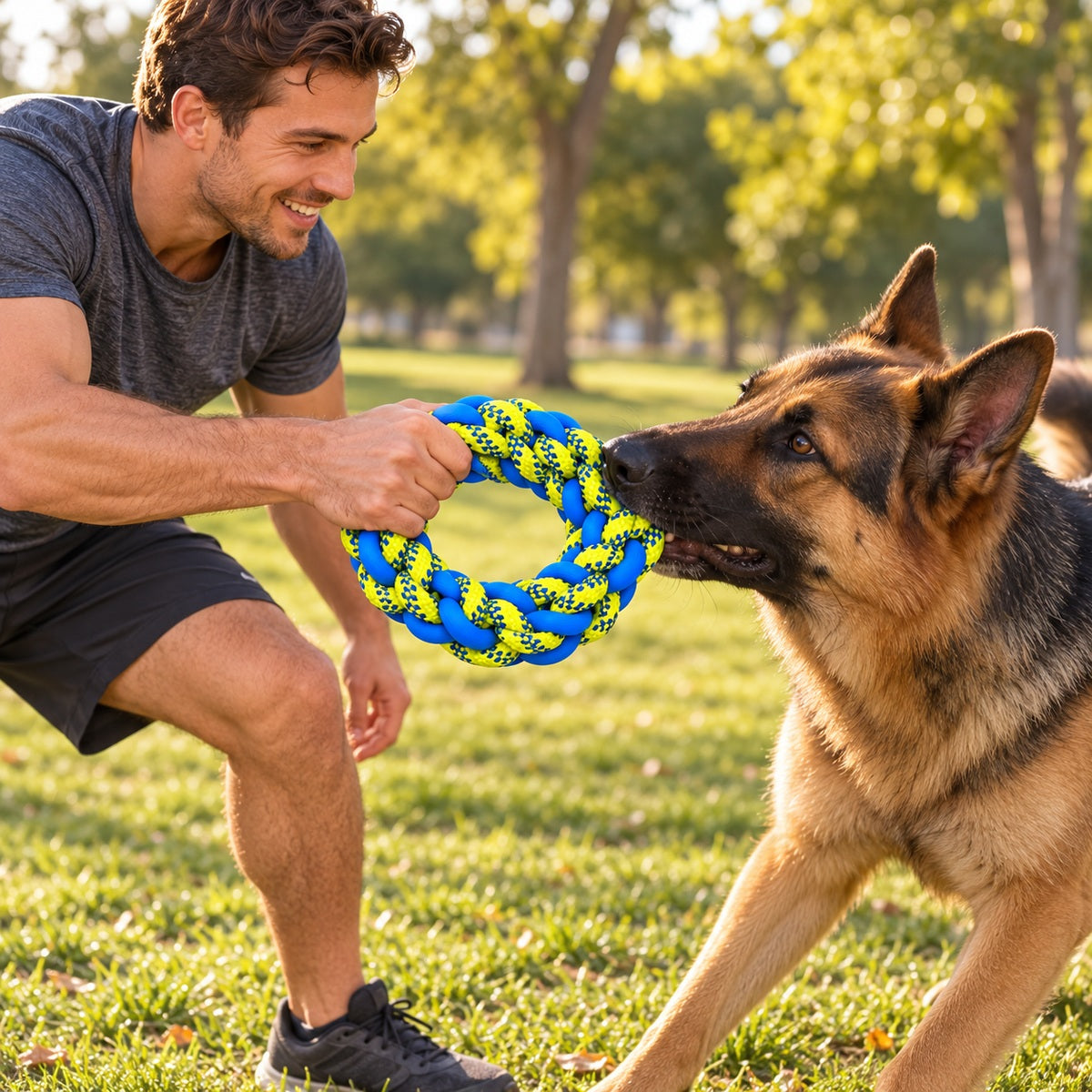 NordSprite ToothWeave Floating Donut Dog Toy